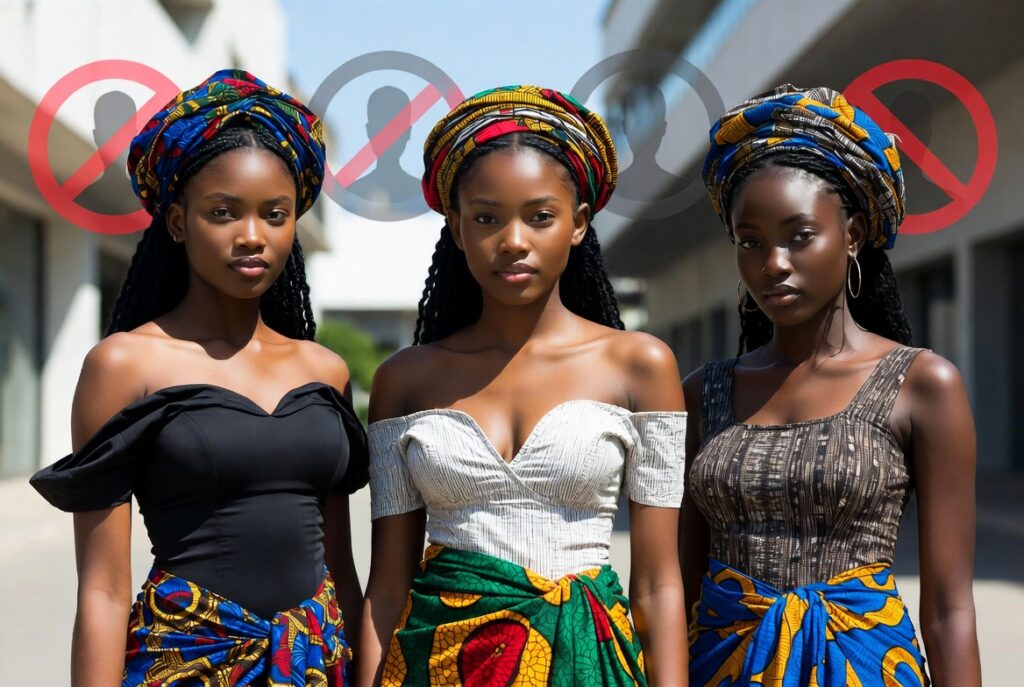 Challenging Hausa ladies sextape stereotypes – diverse confident Hausa women in elegant traditional-modern attire representing reality over harmful generalizations
